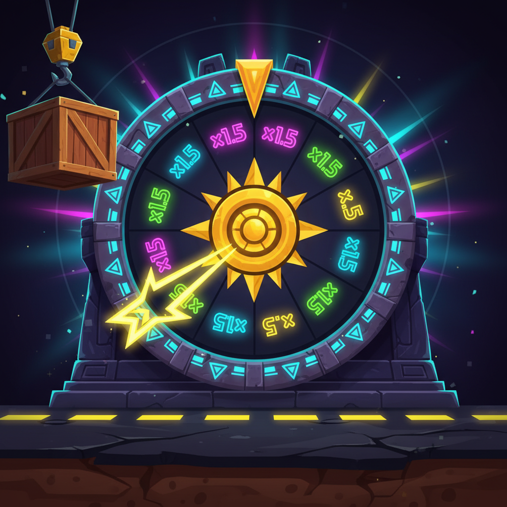 Temple Floor bonus with fortune wheel showing multiplier sections